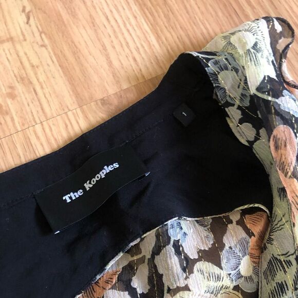 The Kooples “Wanted Ruffle Dress” Floral Ruffled Tiered Dress Women’s 1 XS/SM - Picture 9 of 13